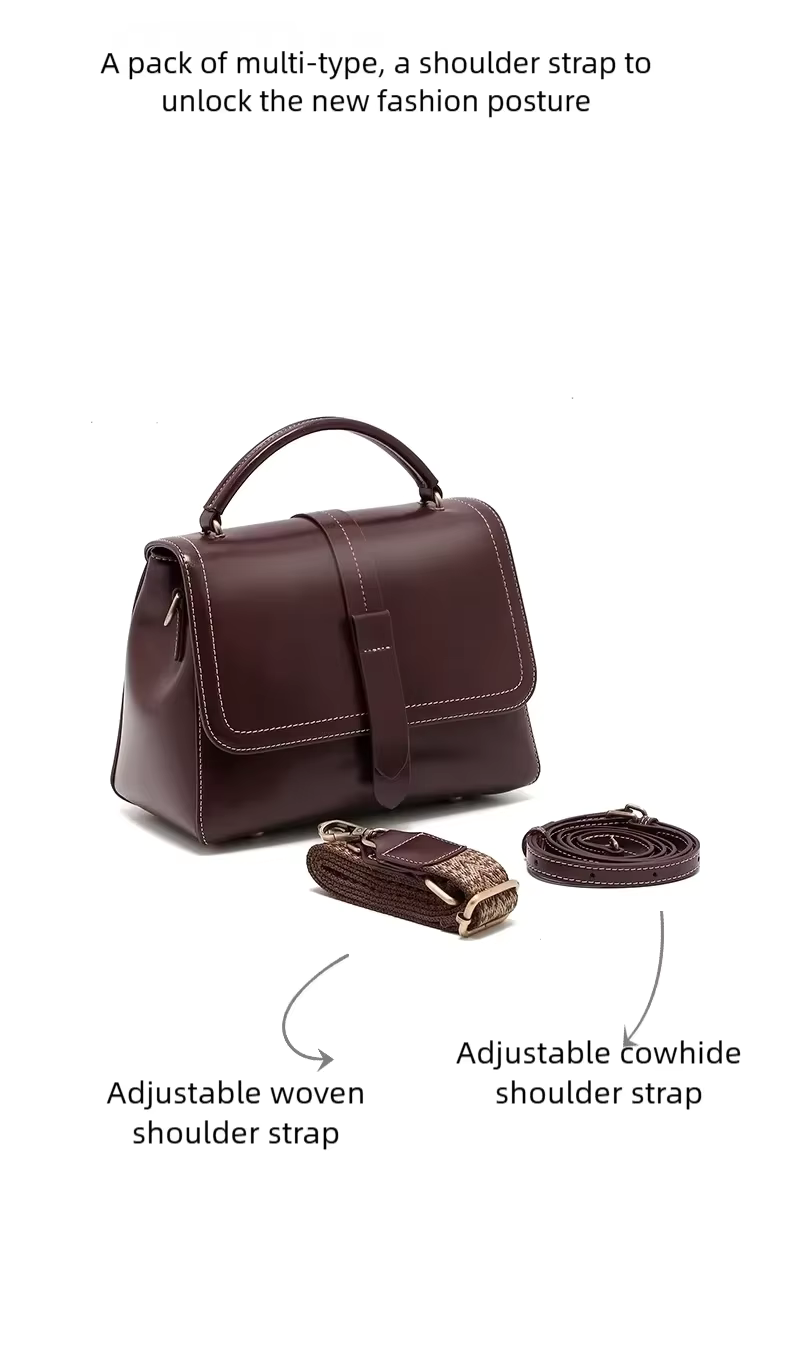 Bolsa Iesi – Couro Genuíno de Acabamento Glossy