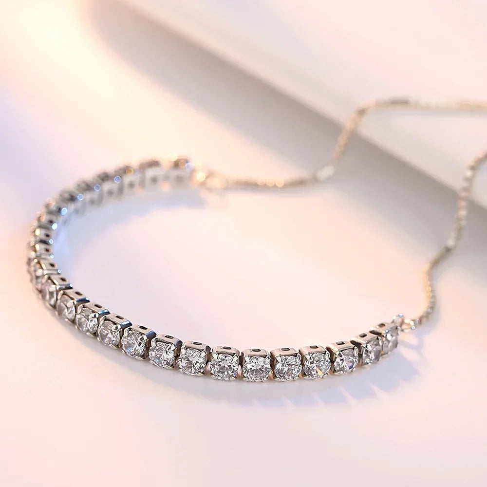Pulseira Crystal Slim - Prata 925
