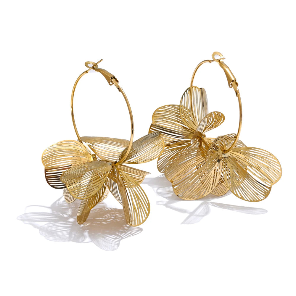 Brincos Grand Flora Gold