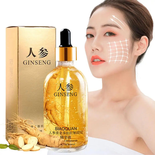 Essência Facial Ginseng Dourado | Firmeza e Rejuvenescimento