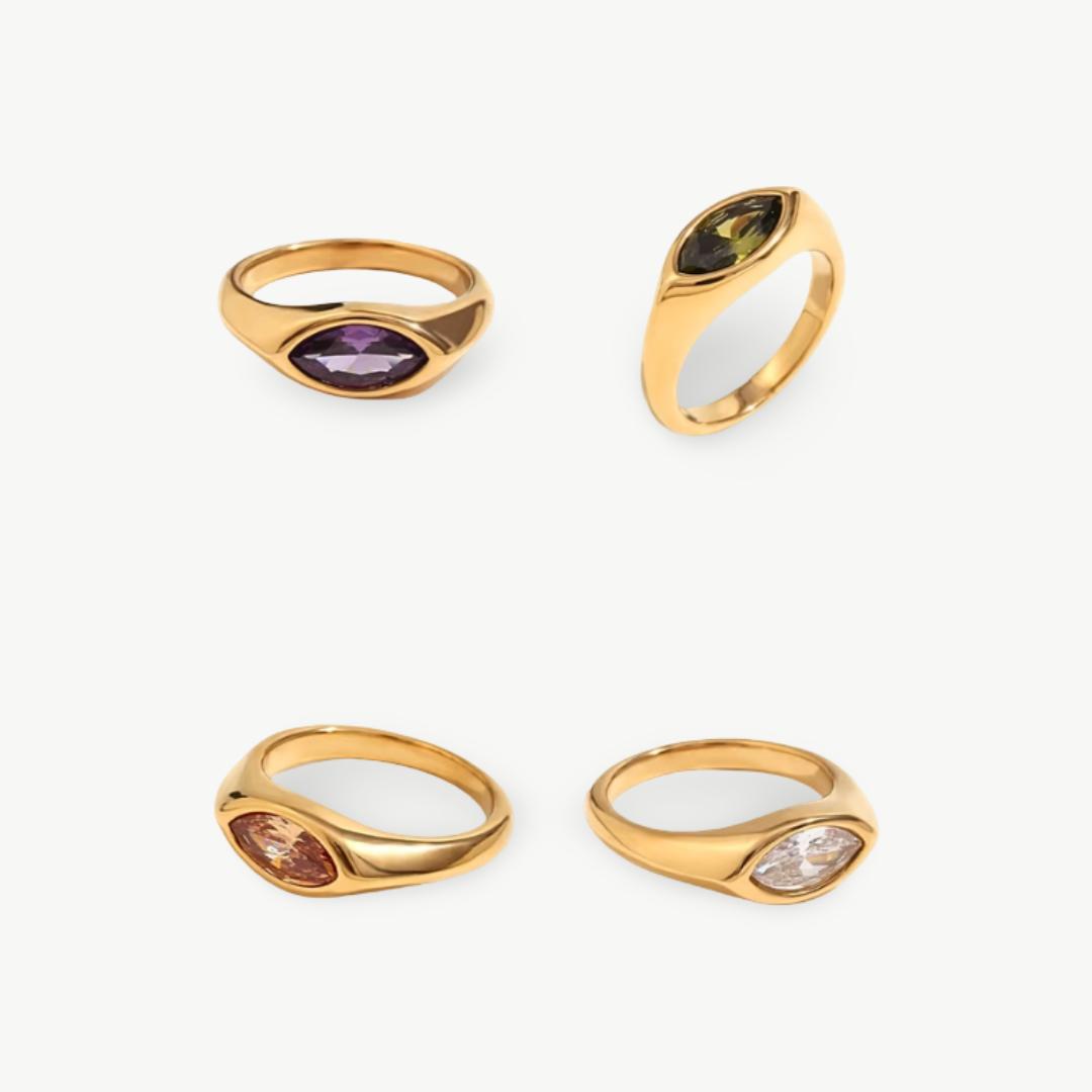 Anel Signet Marquise
