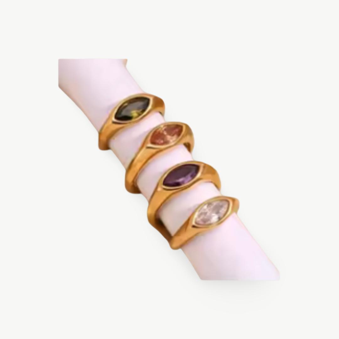 Anel Signet Marquise