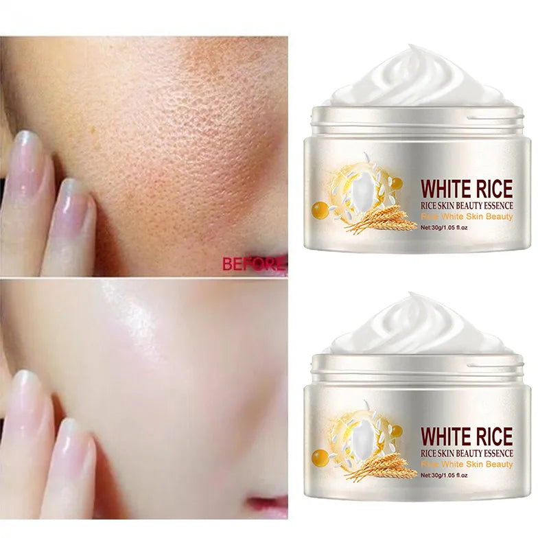 Creme Facial Antirrugas de Arroz Branco – Firmeza, Luminosidade e Hidratação
