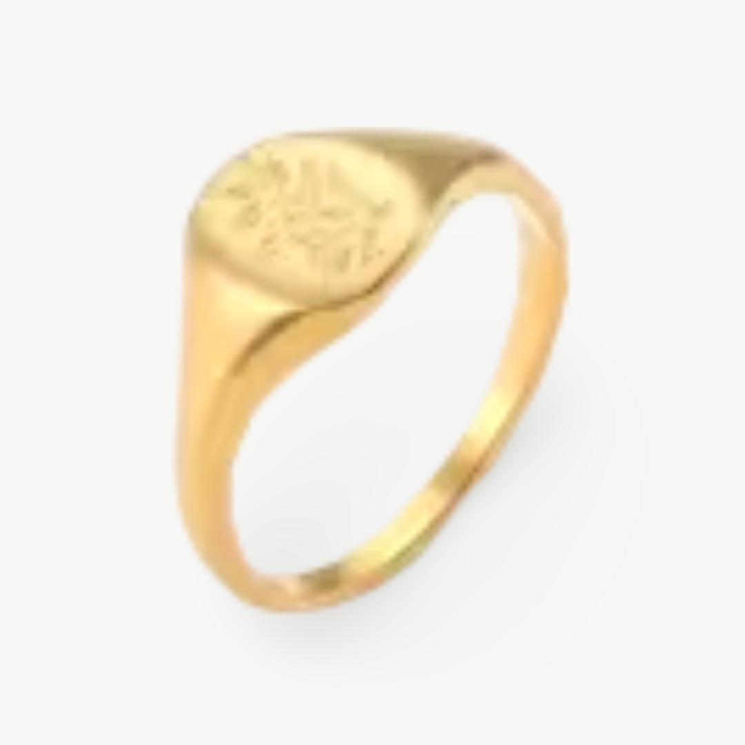 Anel Signet Flora