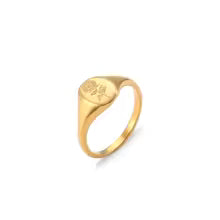 Anel Signet Flora