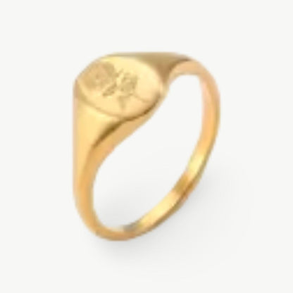 Anel Signet Flora