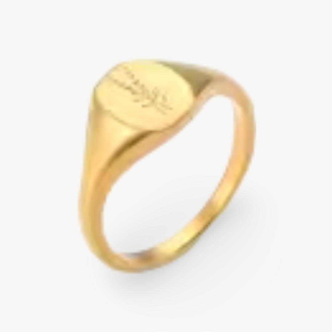 Anel Signet Flora
