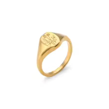 Anel Signet Flora