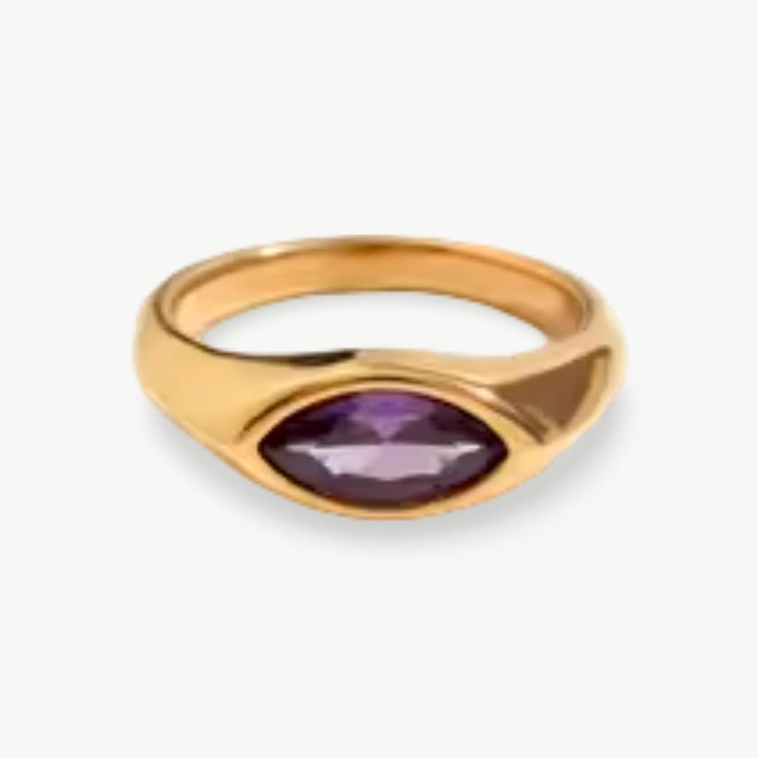 Anel Signet Marquise