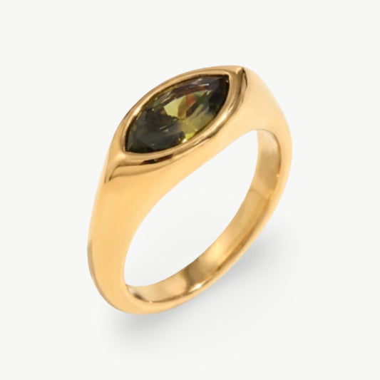 Anel Signet Marquise