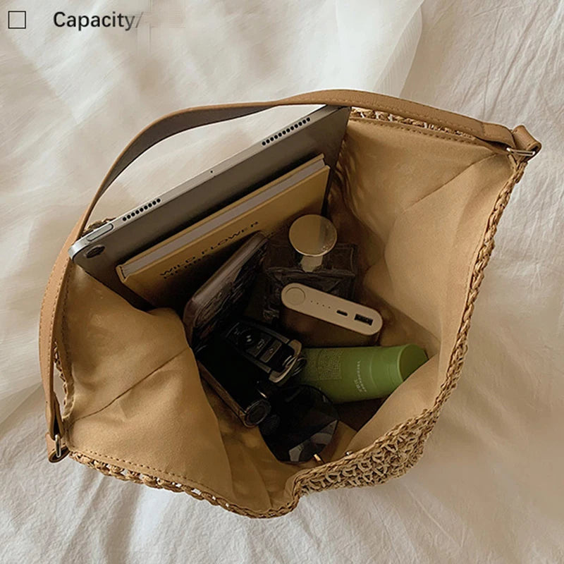 Bolsa Positano – Hobo em Trama de Fibra Artesanal