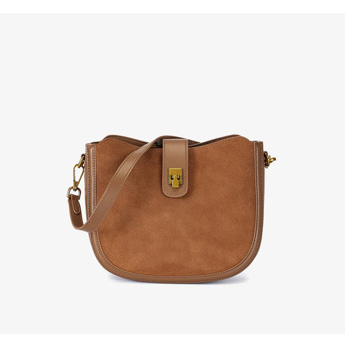 Bolsa Matera – Couro Genuíno de Acabamento Suede