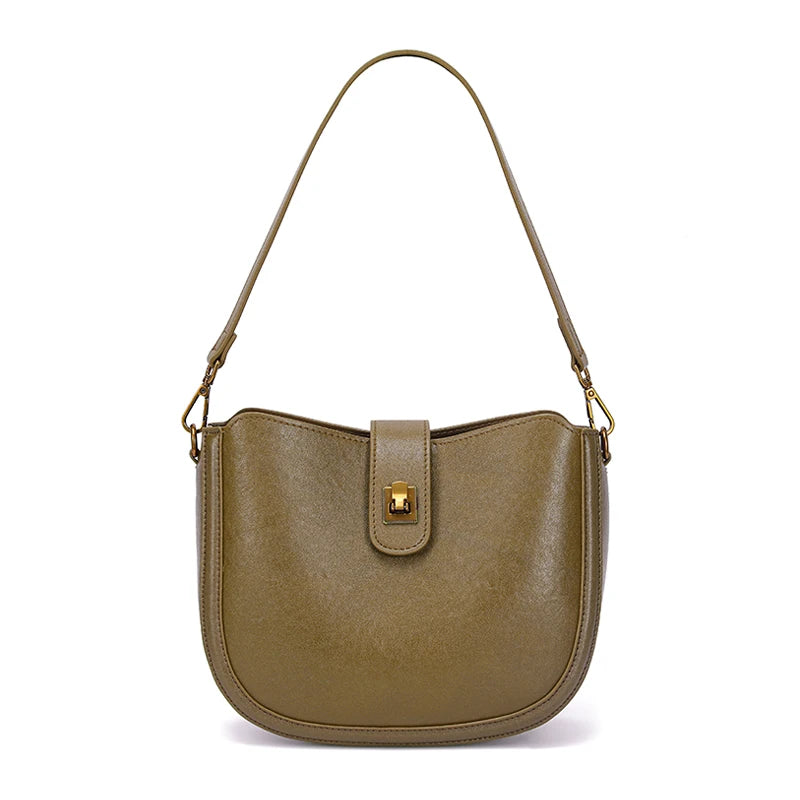 Bolsa Luna – Couro Genuíno de Acabamento Frosted