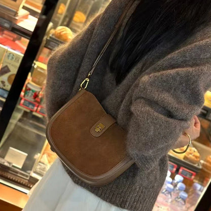 Bolsa Matera – Couro Genuíno de Acabamento Suede