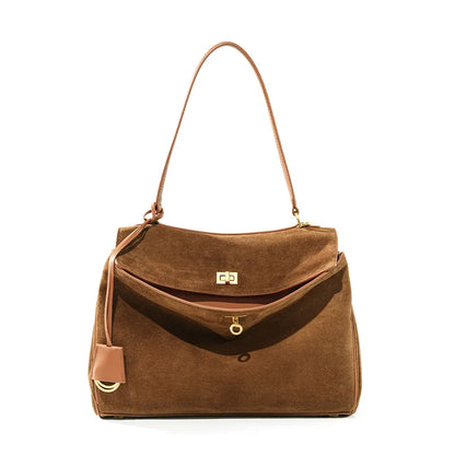 Bolsa Lugo – Camurça e Couro Genuíno