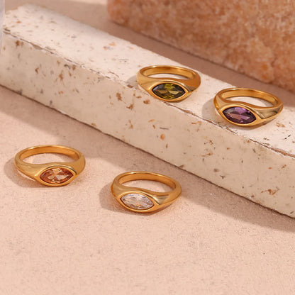 Anel Signet Marquise