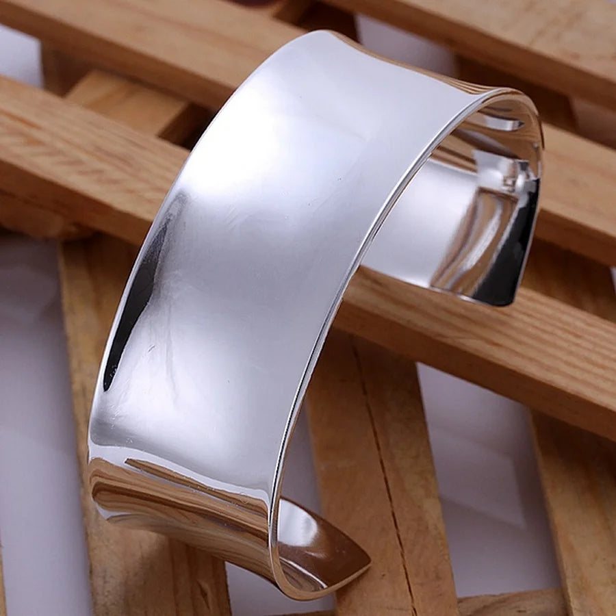 Bracelete Silver Wave - Prata 925 Legítima