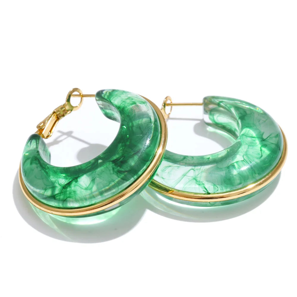 Brincos Resin Hoop