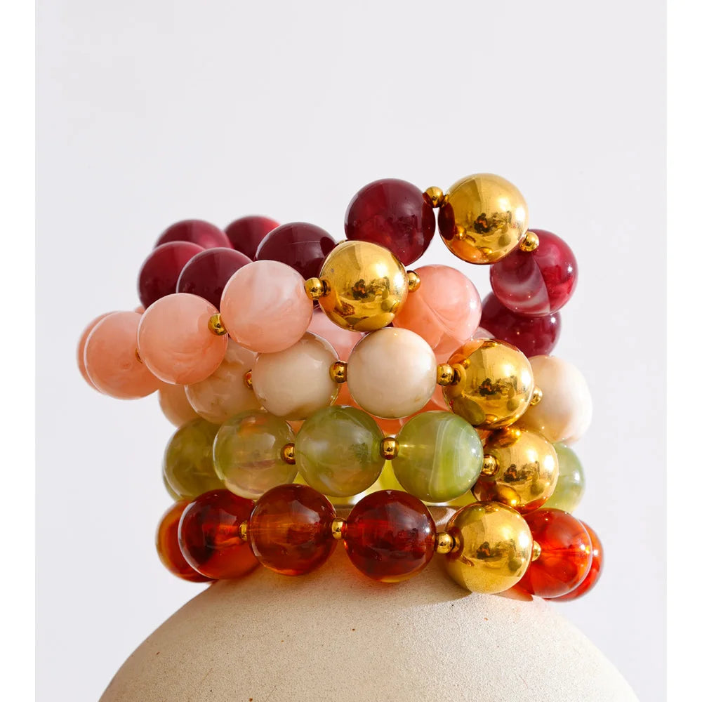 Pulseira Esferas Coloridas