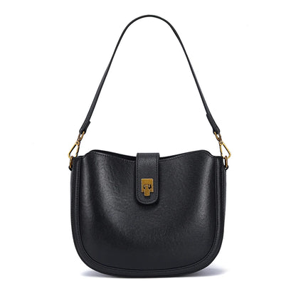 Bolsa Luna – Couro Genuíno de Acabamento Frosted