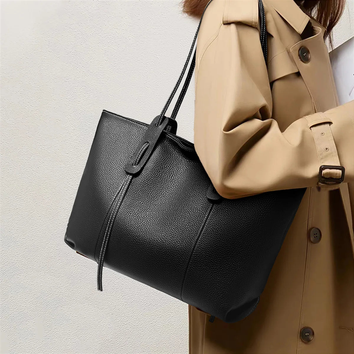 Bolsa Treviso Tote – Couro Genuíno de Grão Integral