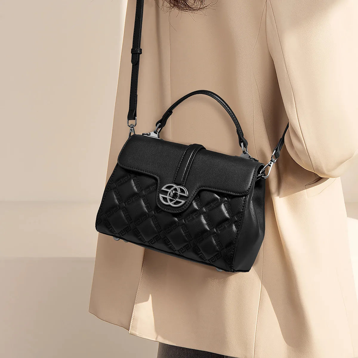 Bolsa Bergamo — Couro Genuíno de Grão Integral