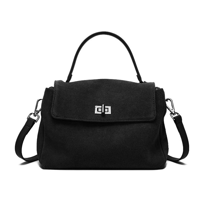 Bolsa Volterra – Couro Camurça Natural