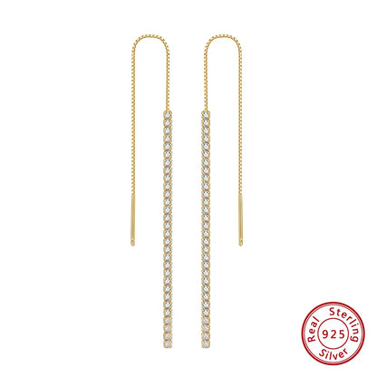 Brincos de Cascata Slim Prata 925