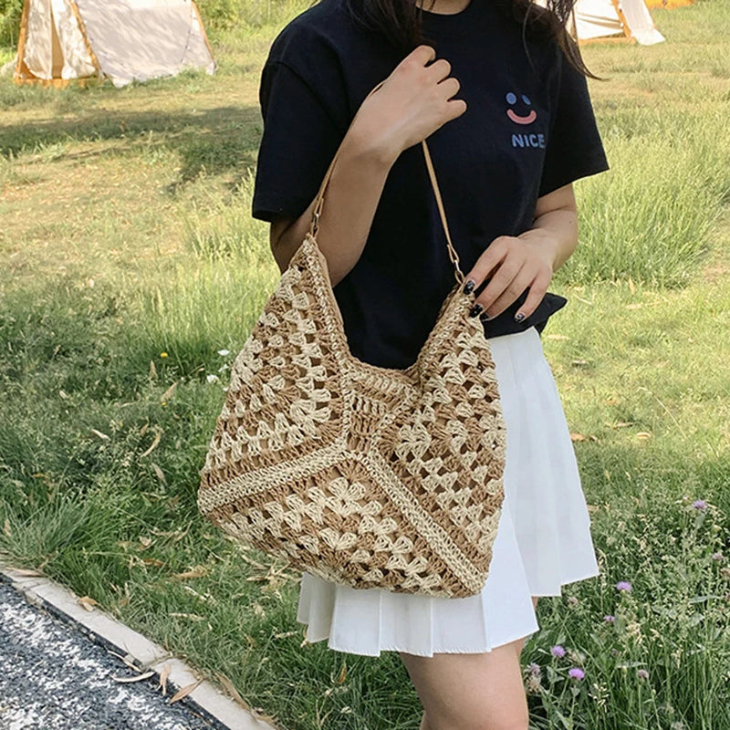 Bolsa Positano – Hobo em Trama de Fibra Artesanal