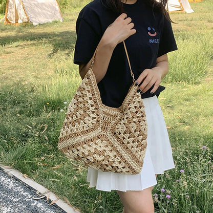 Bolsa Positano – Hobo em Trama de Fibra Artesanal