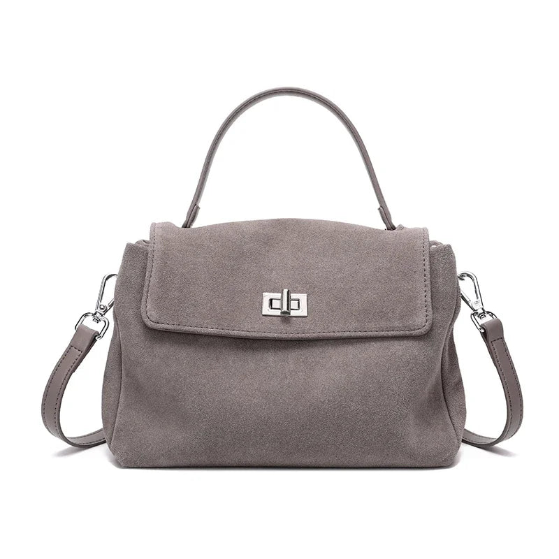 Bolsa Volterra – Couro Camurça Natural