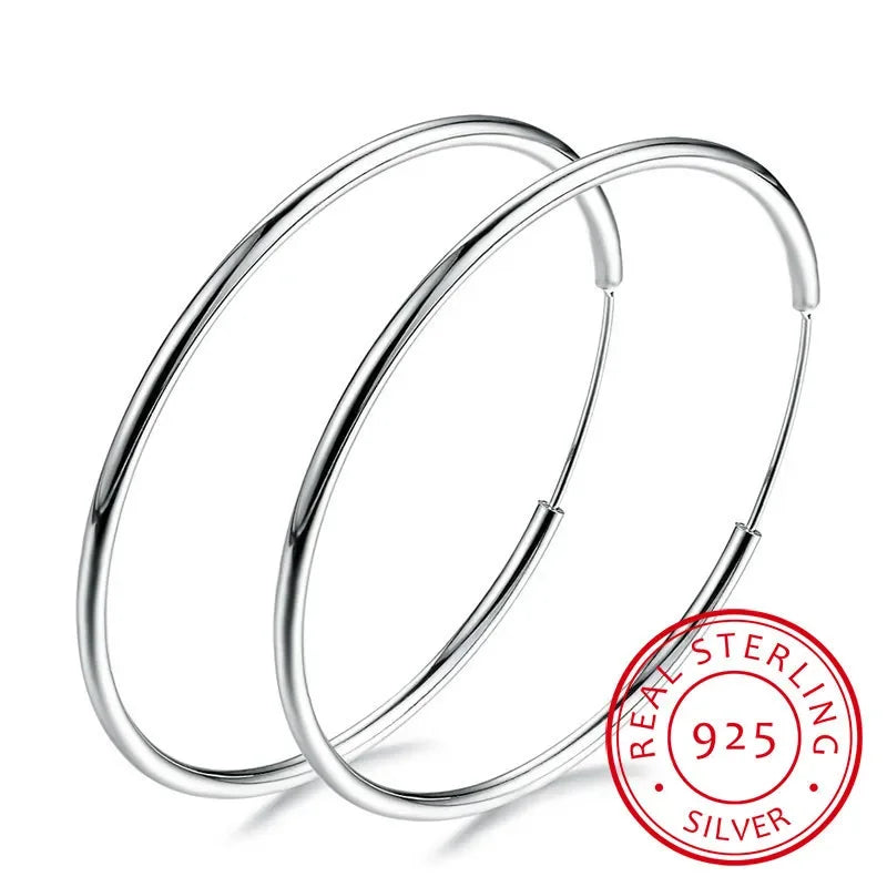 Argolas Slim Silver em Prata 925