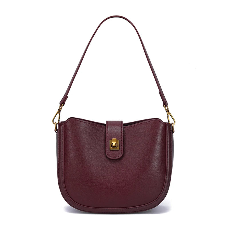 Bolsa Luna – Couro Genuíno de Acabamento Frosted