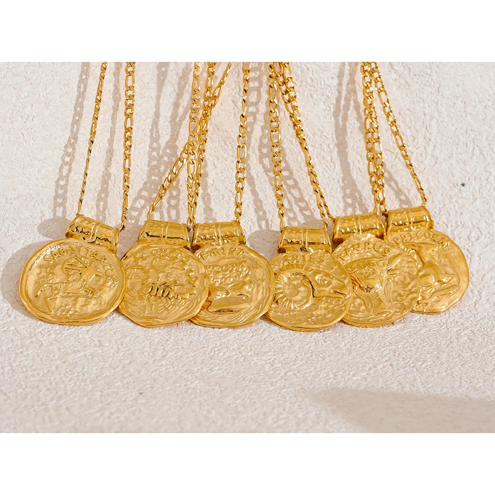 Colar Zodiac Coin