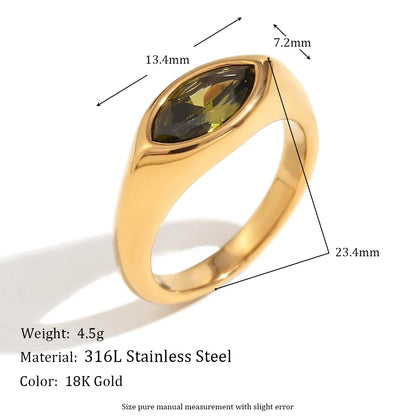 Anel Signet Marquise