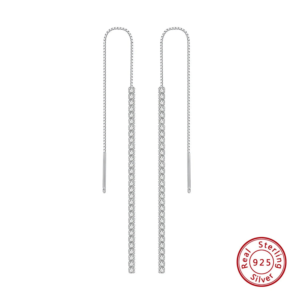 Brincos de Cascata Slim Prata 925