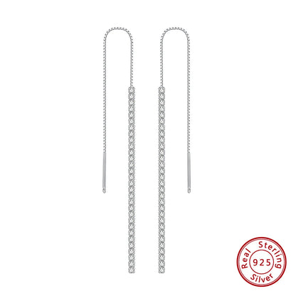 Brincos de Cascata Slim Prata 925