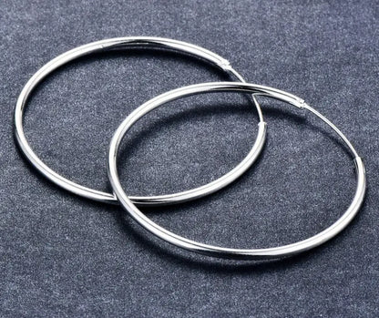 Argolas Slim Silver em Prata 925