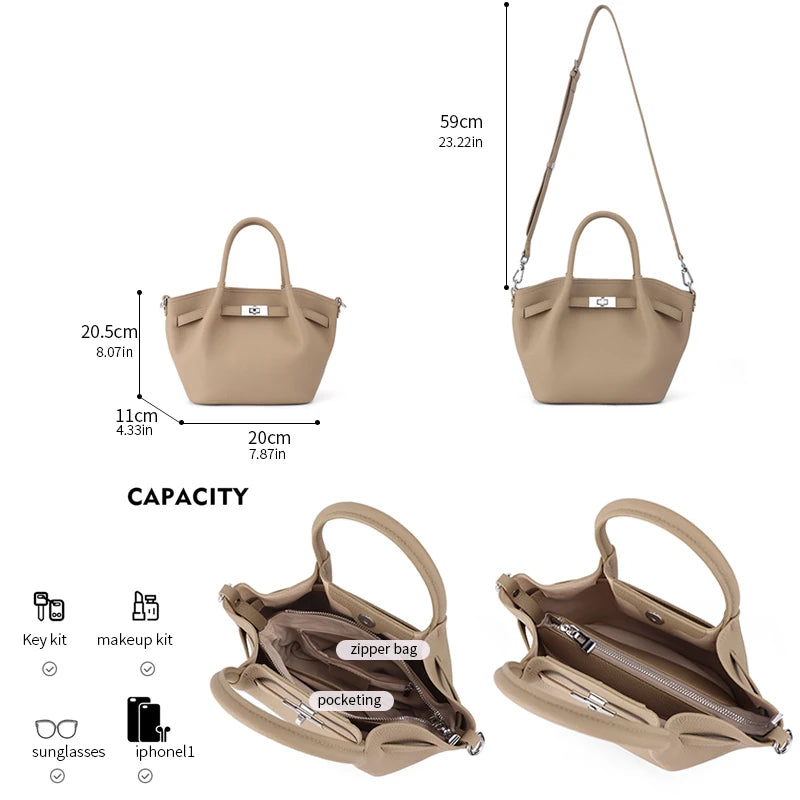 Bolsa Capri – Couro Genuíno de Grão Integral
