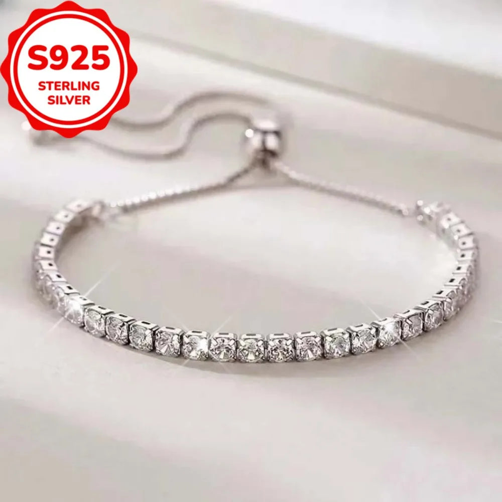 Pulseira Crystal Slim - Prata 925