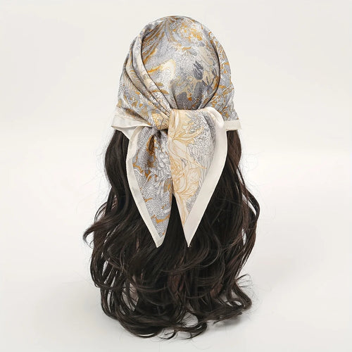 Lenço Floral Silk Touch 70x70