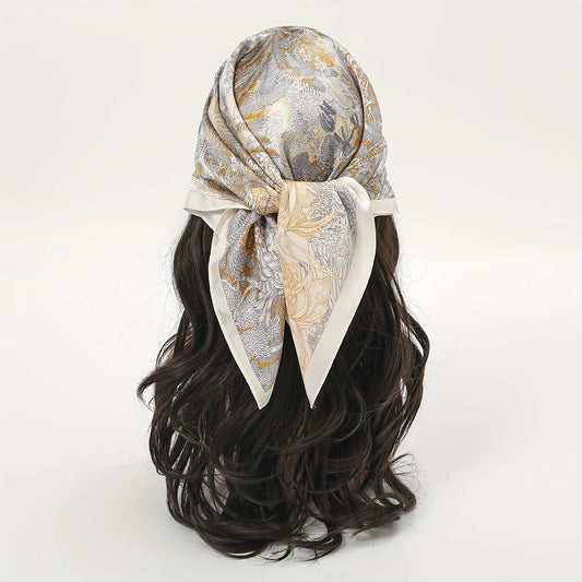 Lenço Floral Silk Touch 70x70