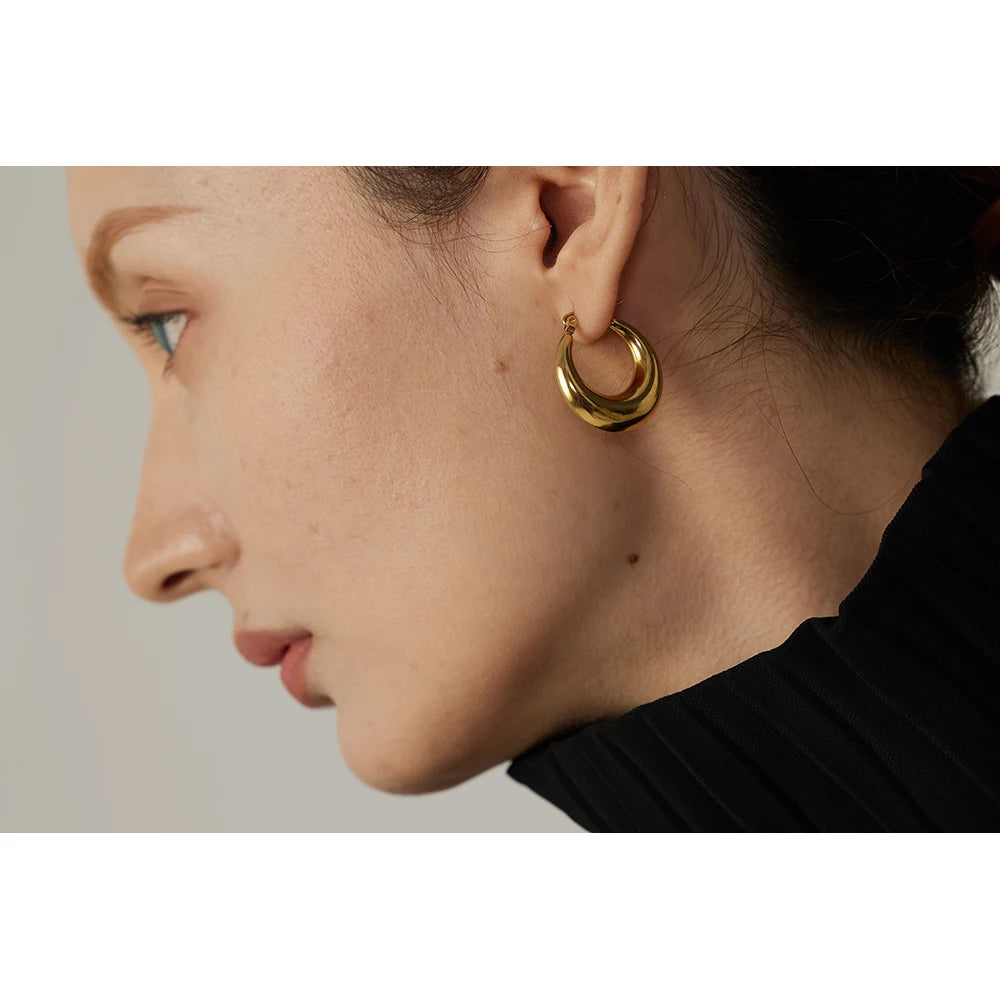 Brincos Bold Drop Hoop