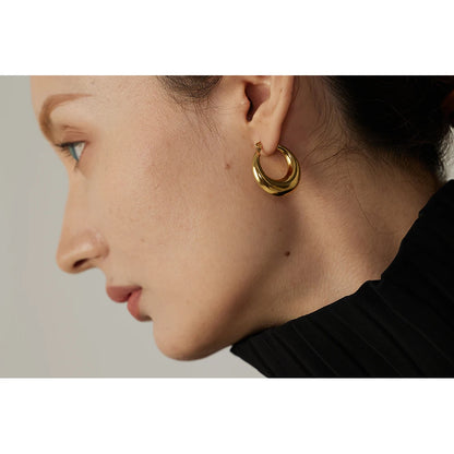 Brincos Bold Drop Hoop