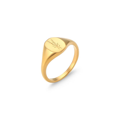 Anel Signet Flora