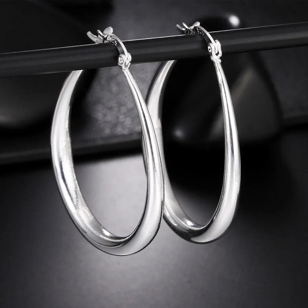 Argola Gota Silver em Prata 925