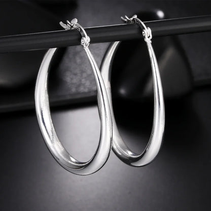 Argola Gota Silver em Prata 925
