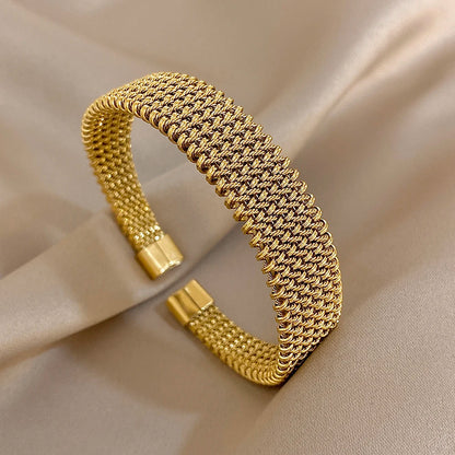 Bracelete Vintage Gold Weave