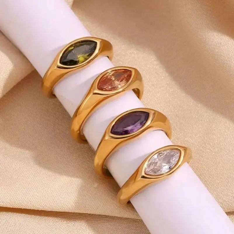 Anel Signet Marquise