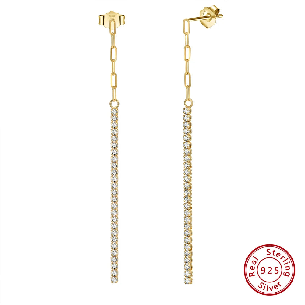 Brincos de Cascata Slim Prata 925